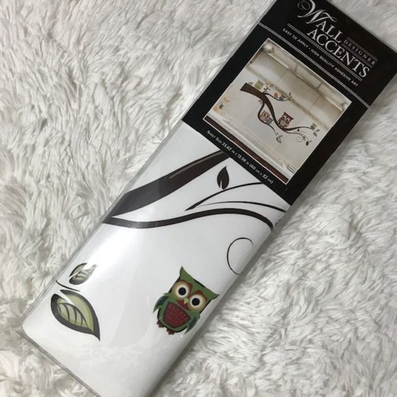 NWOT Designer Wall Accent Vintage Owl Curvy Branch High Quality Adhesive Art - Picture 2 of 7